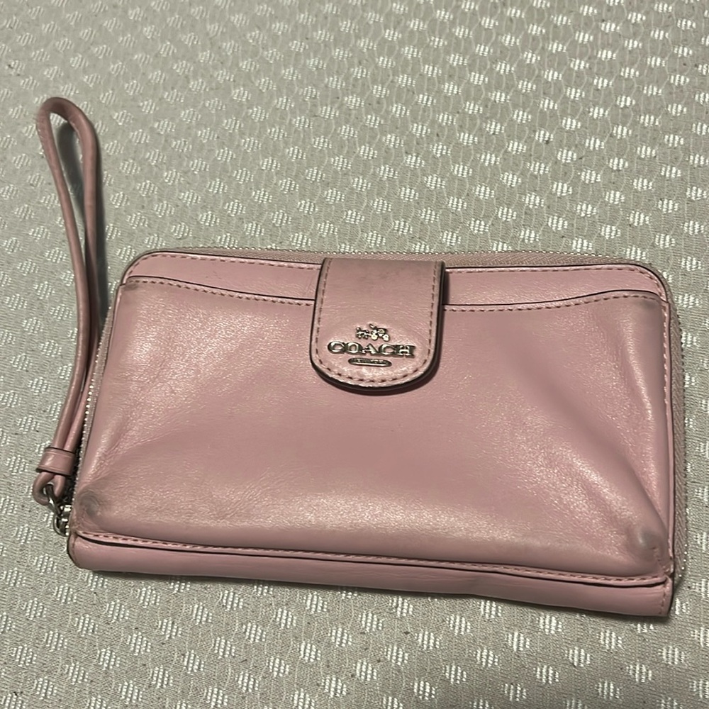Coach Pink Leather Wallet
